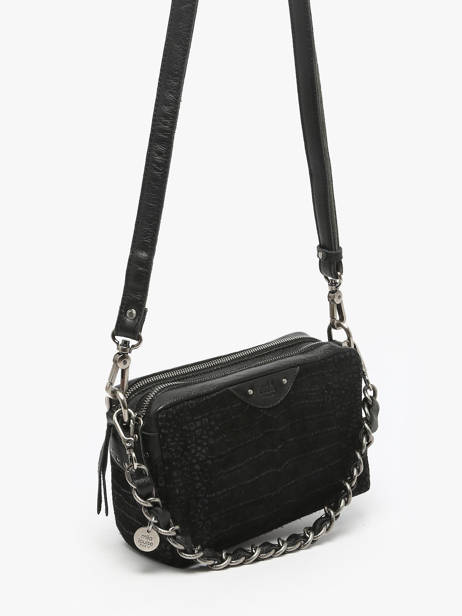Crossbody Bag Vintage Leather Mila louise Black vintage 23673KRC other view 1