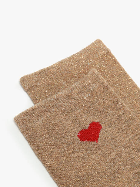 Socks Pieces Beige socks women 17159116 other view 1