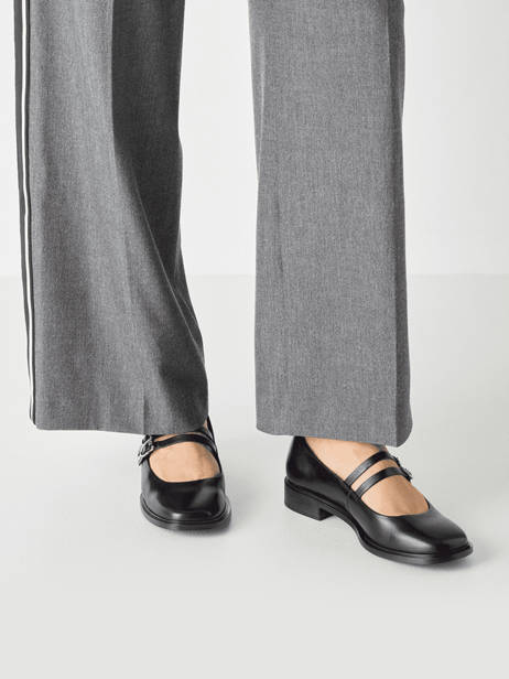 Ballerinas With Straps In Leather Tamaris Black accessoires 45 other view 1