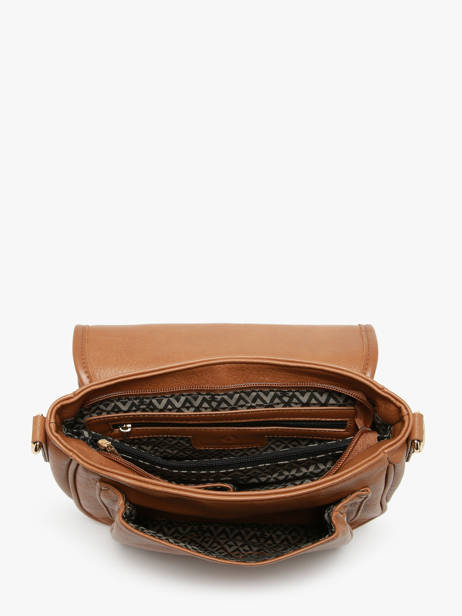 Shoulder Bag Zip Lulu castagnette Brown zip ZAHAR other view 2