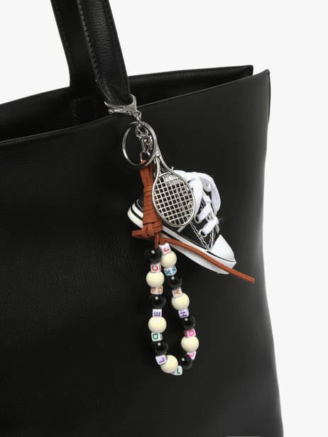 Bag Handle With Key Ring Miniprix Black charms SH other view 1
