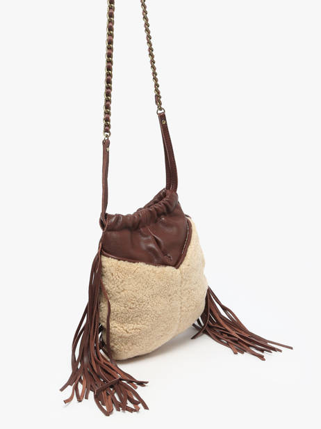 Shoulder Bag Vintage Leather Mila louise Brown vintage 3812TC other view 2