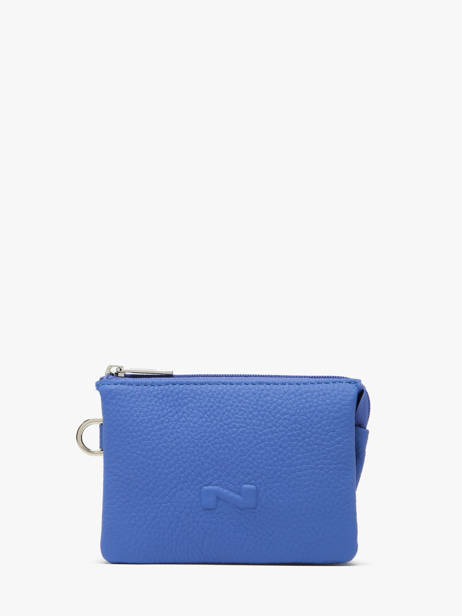 2-compartment  Coin Purse Leather Nathan baume Blue original n 302N