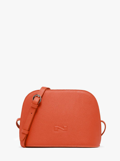 Leather Lilou Crossbody Bag Nathan baume Orange egee 2