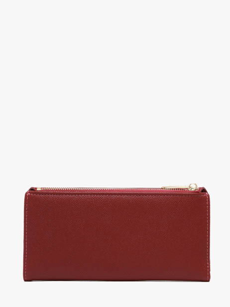 Portefeuille David jones Rouge saffiano P164 vue secondaire 3