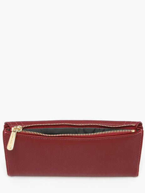 Portefeuille David jones Rouge saffiano P164 vue secondaire 2