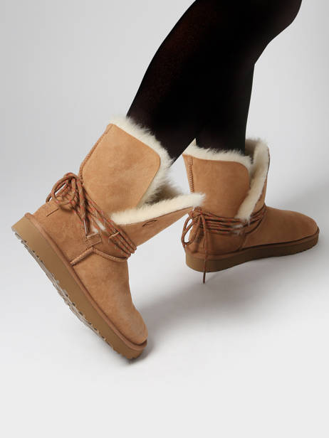 Boots In Leather Ugg Brown women 1171530 other view 2