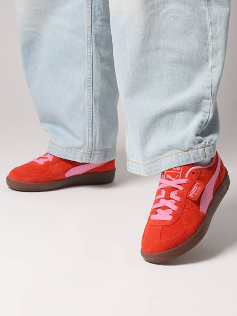 Sneakers In Leather Puma Red women 39646372 other view 1