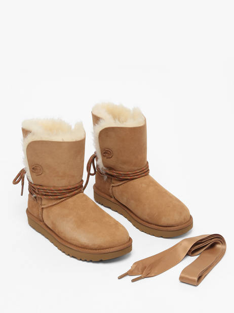 Boots In Leather Ugg Brown women 1171530 other view 3