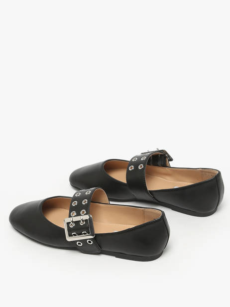 Ballerinas With Straps In Leather Steve madden Black women 11004770 other view 2