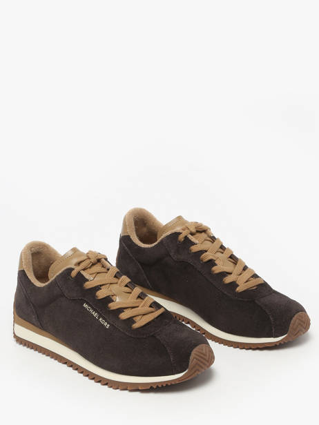 Sneakers En Cuir Michael kors Marron women HFS1S240 vue secondaire 1