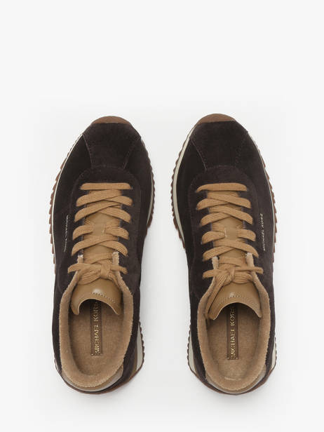 Sneakers En Cuir Michael kors Marron women HFS1S240 vue secondaire 3