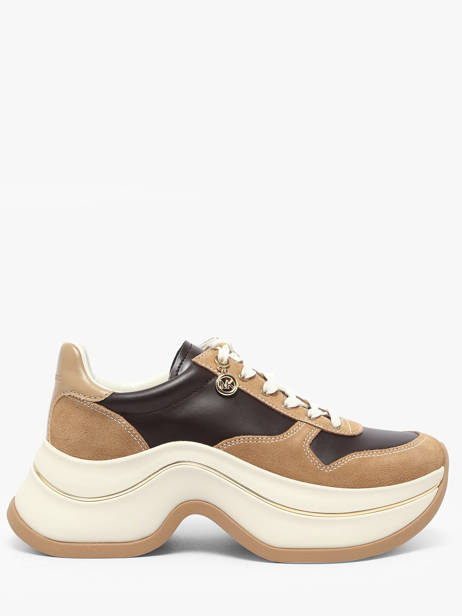 Platform Boots In Leather Michael kors Beige women RFS2S293