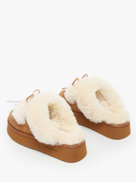 Slippers In Leather Nathan baume Brown women 252N9001 other view 2