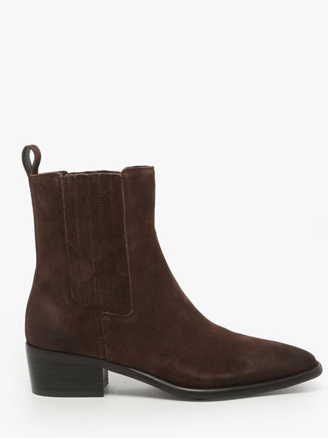 Boots In Leather Inuovo Brown women E07001