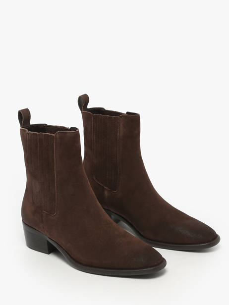 Boots In Leather Inuovo Brown women E07001 other view 1