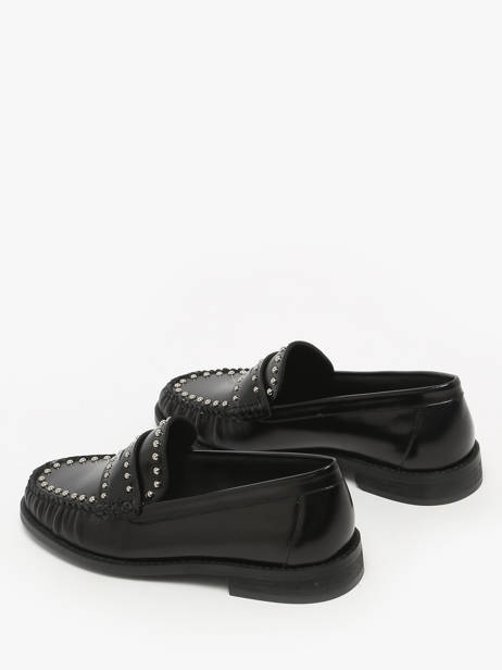 Moccasins In Leather Inuovo Black women LFG005 other view 2