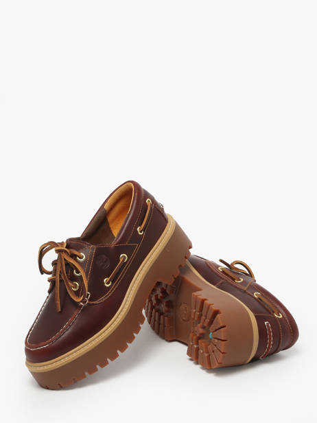 Platform Boat Shoes In Leather Timberland Brown women 2QDMD571 other view 2