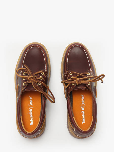 Platform Boat Shoes In Leather Timberland Brown women 2QDMD571 other view 3