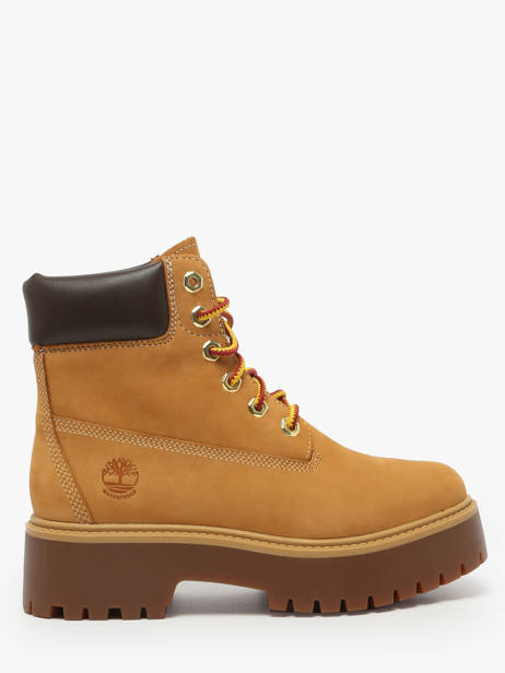 Platform Boots In Leather Timberland Brown women 5RJD2311