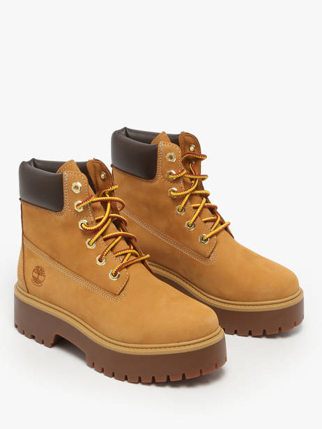 Platform Boots In Leather Timberland Brown women 5RJD2311 other view 1