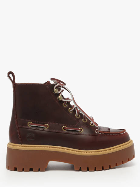Platform Boots In Leather Timberland Brown women 27YZEIW1