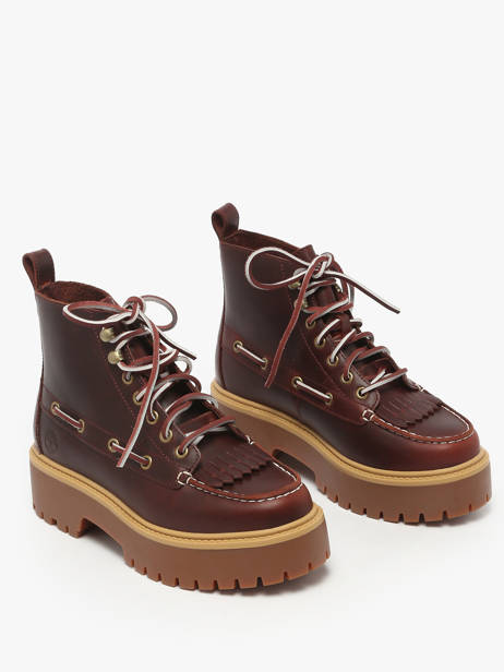 Platform Boots In Leather Timberland Brown women 27YZEIW1 other view 1