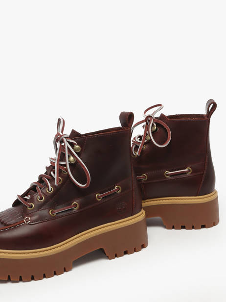 Platform Boots In Leather Timberland Brown women 27YZEIW1 other view 2