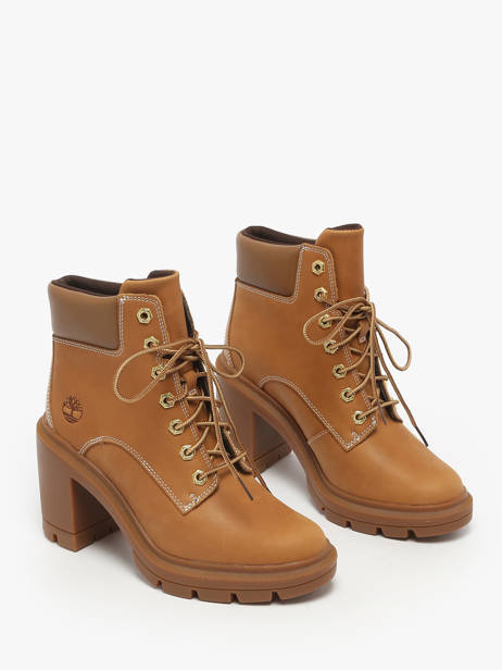 Heeled Boots In Leather Timberland Brown women 2CKCEN11 other view 1