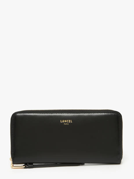 Wallet Leather Lancel Black origami A13843
