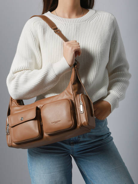 Shoulder Bag Soft Caramella Leather Lancaster Beige soft caramella 7 other view 1