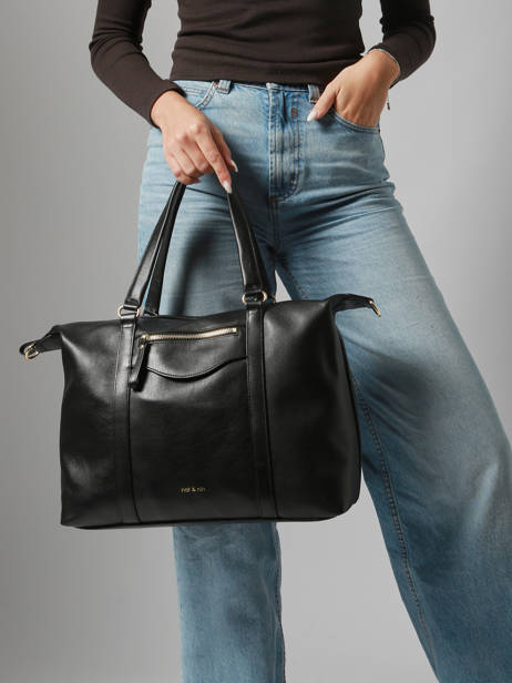 Shoulder Bag Vintage Leather Nat et nin Black vintage THYLANE other view 1
