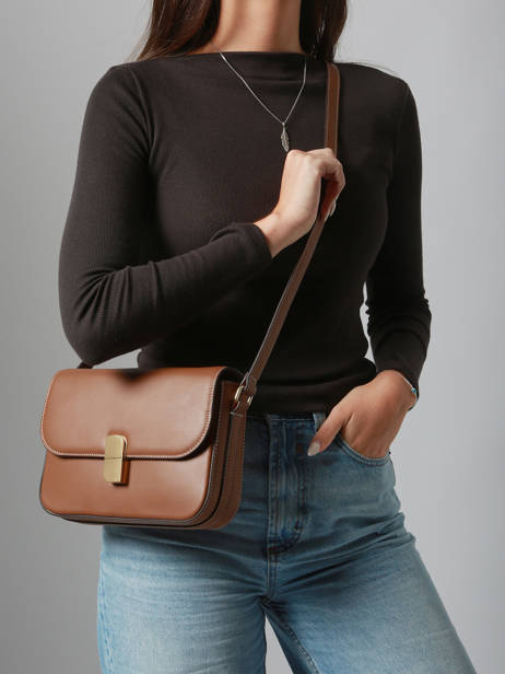 Medium Leather Alice Crossbody Bag Nat et nin Brown vintage M other view 1