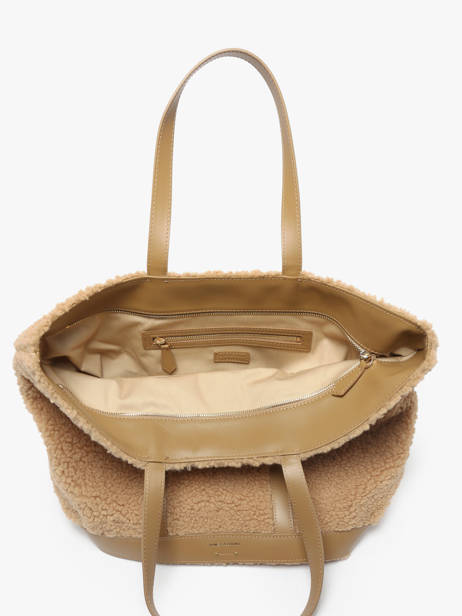 Large Shearling Leather Le Cabas With Zip Vanessa bruno Beige cabas 15V40409 other view 3