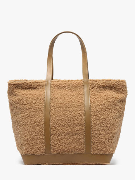 Large Shearling Leather Le Cabas With Zip Vanessa bruno Beige cabas 15V40409 other view 4