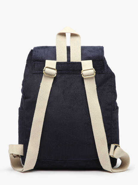 Backpack Velours Corduroy Hindbag Blue velours V other view 4
