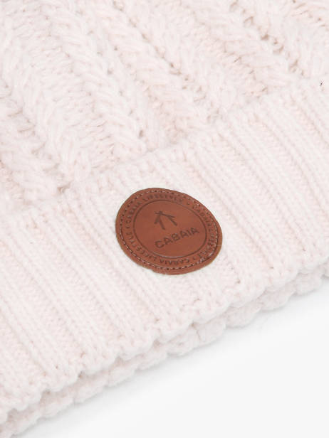 Hat With Removable Pompom Cabaia Beige hats MOSCOWMU other view 1