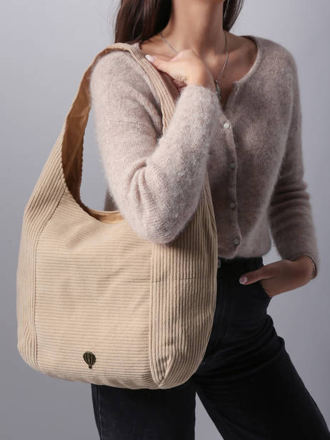 Shoulder Bag Velours Le voyage en panier Brown velours AHP243 other view 1