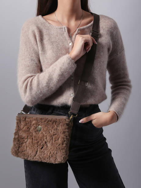 Shoulder Bag Doudou Le voyage en panier Brown doudou AHP253 other view 1