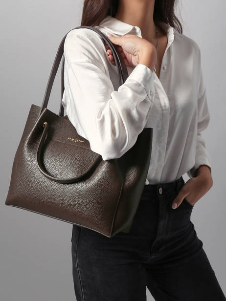 Shoulder Bag Foulonne Double Leather Lancaster Brown foulonne double 20 other view 1