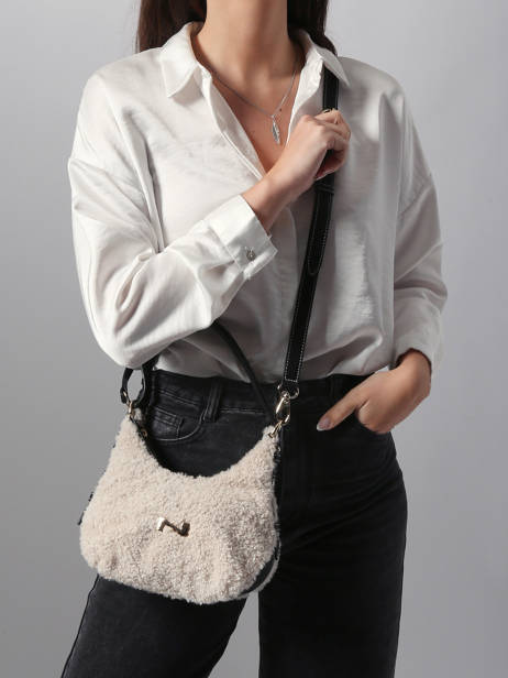 Shearling Leather Sam Crossbody Bag Nathan baume Beige vogue S other view 1