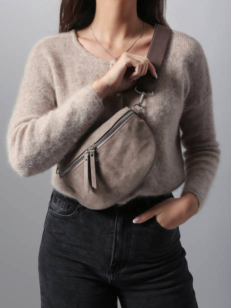 Belt Bag Miniprix Brown velvet F7505 other view 1