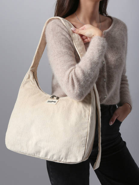 Crossbody Bag Velours Corduroy Hindbag Beige velours V other view 1