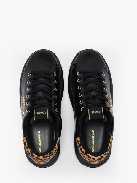 Sneakers In Leather Karl lagerfeld Black women KL62539J other view 3