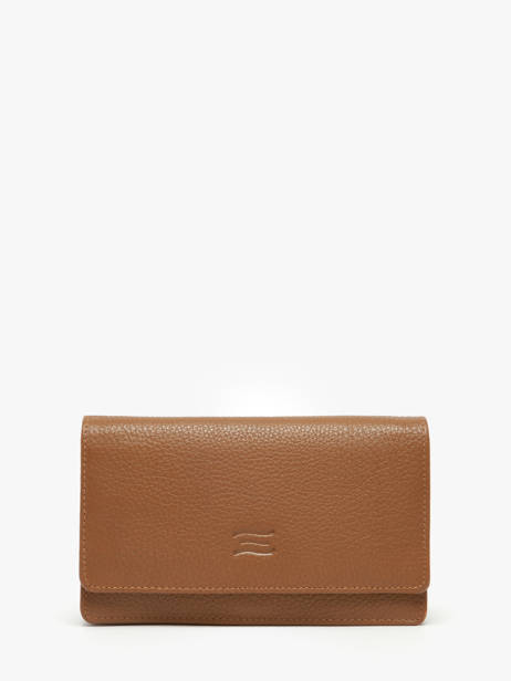 Leather Caviar Wallet Crinkles Brown caviar 14001