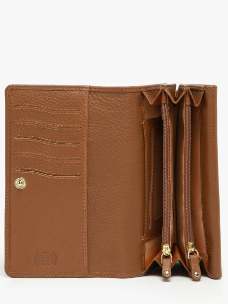 Leather Caviar Wallet Crinkles Brown caviar 14001 other view 1