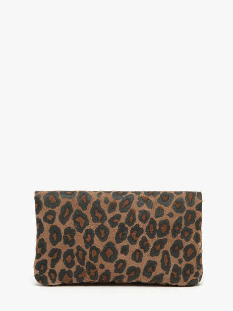 Leather Leopard Wallet Milano Brown velvet leopardo VL23113 other view 2