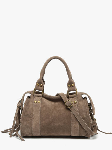 Shoulder Bag Velvet Leather Milano Brown velvet VE24093 other view 3