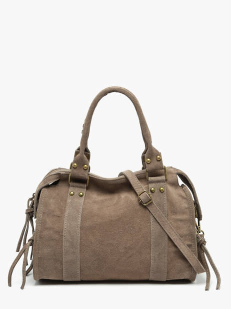 Shoulder Bag Velvet Leather Milano Brown velvet VE24094 other view 3