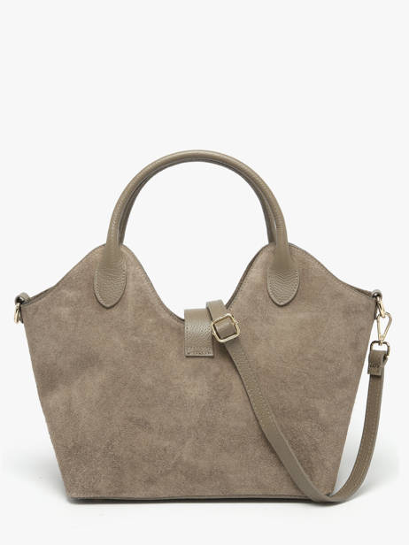 Handbag Velvet Studs Milano Brown velvet studs VS25092 other view 3